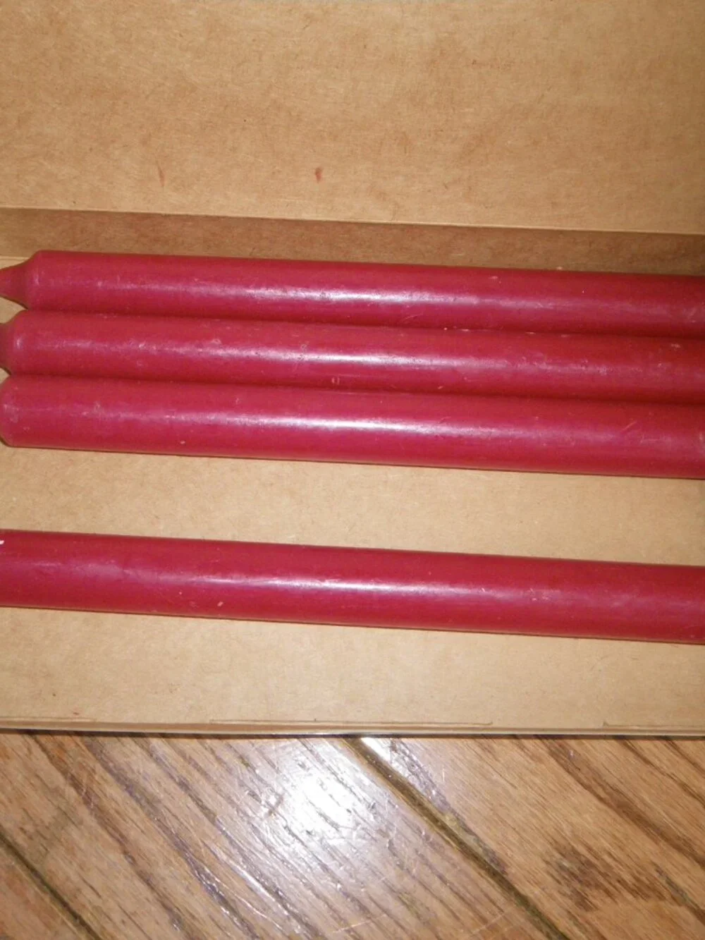 4 PartyLite Unscented Hand-Dipped Style Taper 10" Candles - Picture 2 of 3